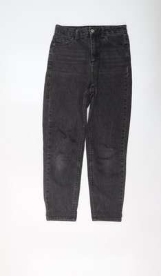 BDG Damen Mom Jeans grau Baumwolle Größe 26 in L26 mit normalem Knopf
