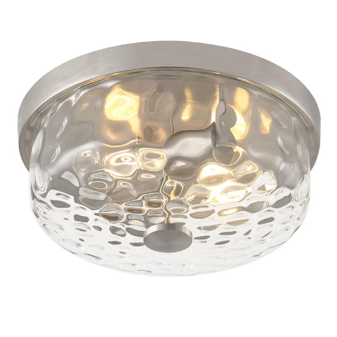 12 Inch Farmhouse Flush Mount Ceiling Light, 2 Light Industrial Close to Ceiling
