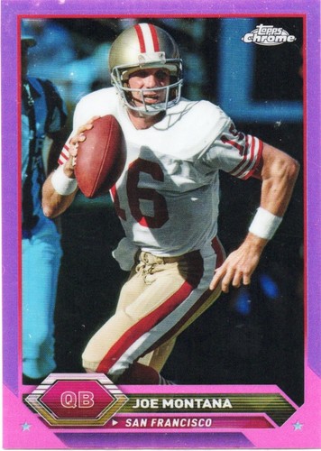 Joe Montana 2023 Topps Composite Topps Chrome Pink Refractor #16 49ERS