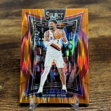 2024-25 Panini Select #53 Deandre Ayton Orange Flash Prizm Trail Blazers