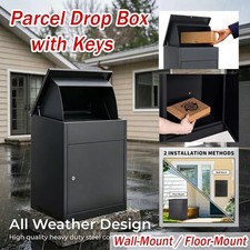 Extra Large Parcel Delivery Drop Box Lockable Outdoor Waterproof Letter Postbox