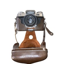 Zeiss Ikon Contaflex Super B 35mm SLR W 50mm F/2.8 Tessar Lens  Leather Case