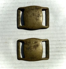 ANTIQUE EARLY BRASS CIVIL WAR ERA HEAVY BELT BUCKLE MILITARY ABOUT 3" Lot Of 2