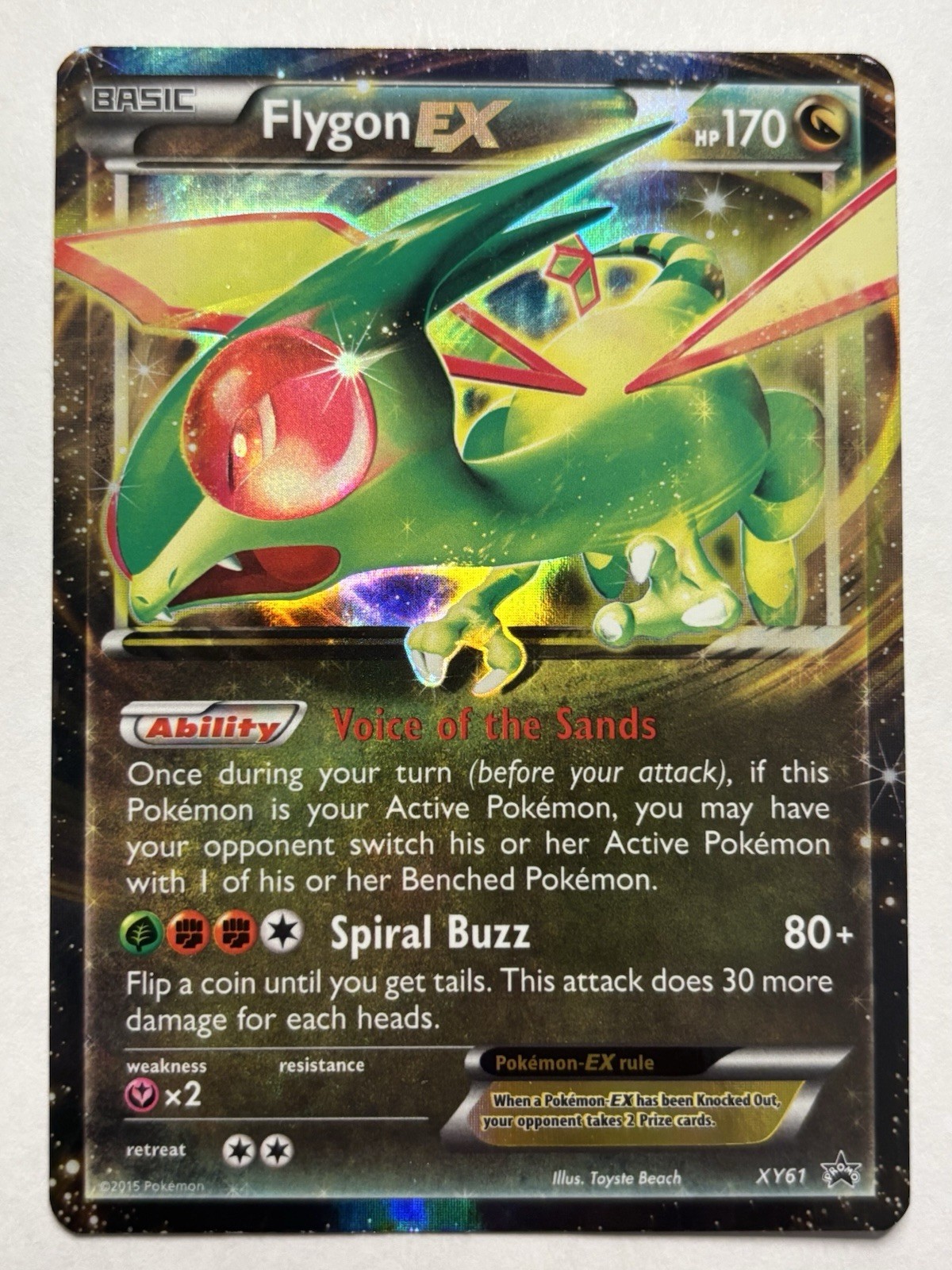 Flygon EX Pokémon TCG Card Holo EXCELLENT CONDITION Foil XY61 Black Star Promo
