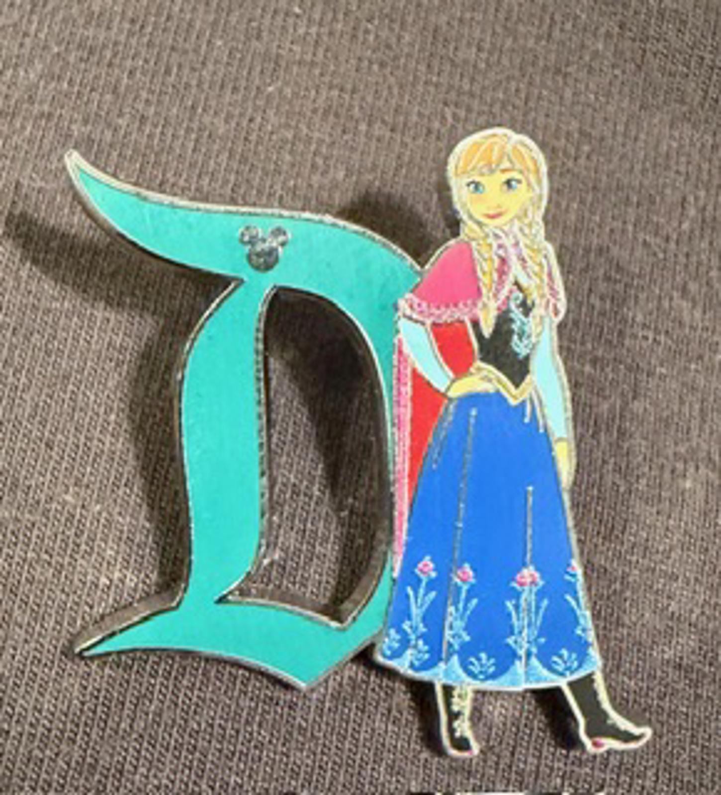 Disney Anna Letter D Enamel Pin