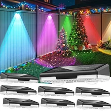 1-8PK LED Solar Power Fence Lights Deck Door Wall Stair Step Outdoor Garden Lamp