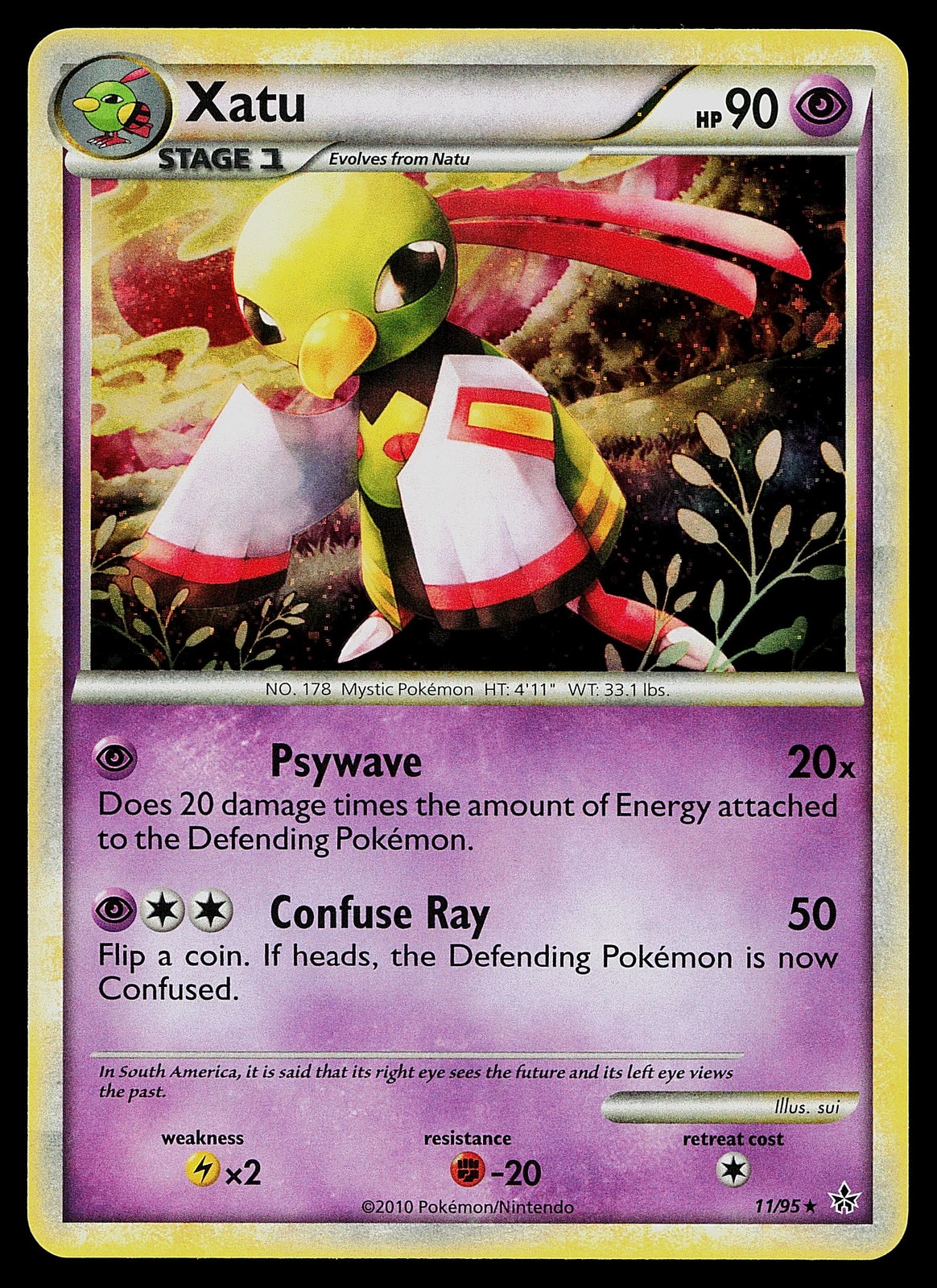 Pokemon Card - Xatu Unleashed 11/95 Holo Rare