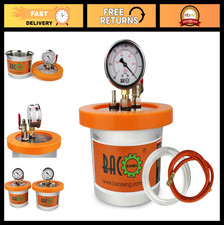 1.2 QT Stainless Steel Vacuum Chamber Kit - Resin Trap Degassing System, 3 Gallo
