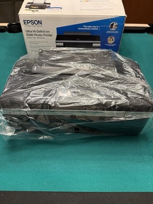 Epson Stylus Photo R280 Printer Open Box UNUSED CD/DVD Print Tested Power