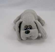 Vintage 1985 Tonka Pound Puppies 9" Solid Gray Long Floppy Ears Plush Puppy