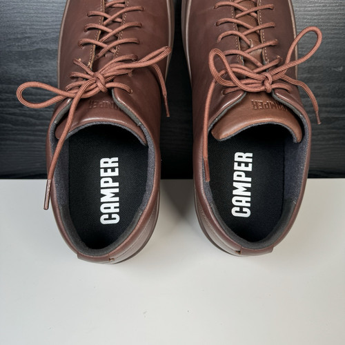 Camper Chasis Sneaker Herren EU 45 US 12 Freizeitschuhe Braun Schnürschuhe Leder - Bild 9 von 10