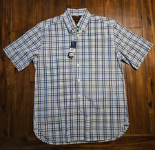 Tommy Hilfiger Men's Plaid Short Sleeve Shirt Medium New with Tags