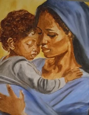 "Maternal Energy" One of One painting 16x20 canvas 