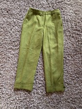 Vintage Carlisle Tweed Slacks Green Herringbone Lined Dress pant