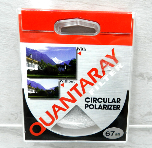 Quantaray 67 mm Circular Polarizer Filter w/ Case Reduces the Effect of Haze