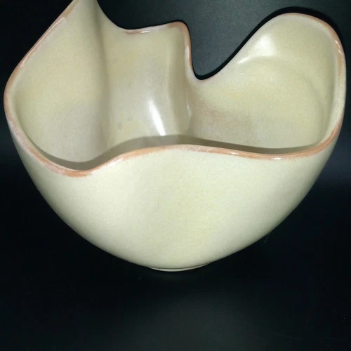 Vintage Frankoma Pottery Plainsman Satin Brown MCM Abstract Vase F29 5.5 x 5"