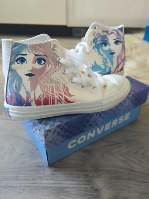 Children's Junior Disney Frozen Converse High-Top Trainers EU 35