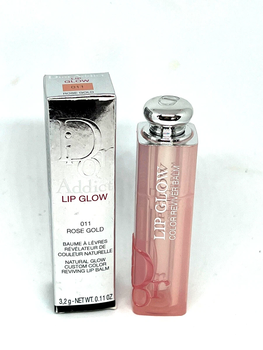 Christian Dior Dior Addict Lip Glow 011 ROSE GOLD BNIB Full SZ Fast Free ship