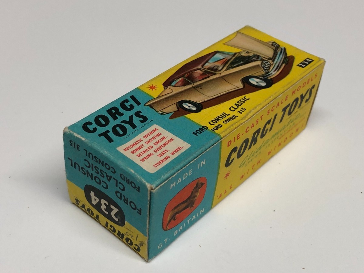 Corgi Toys 234 FORD CONSUL CLASSIC 315 in Original Box ~ Beauty