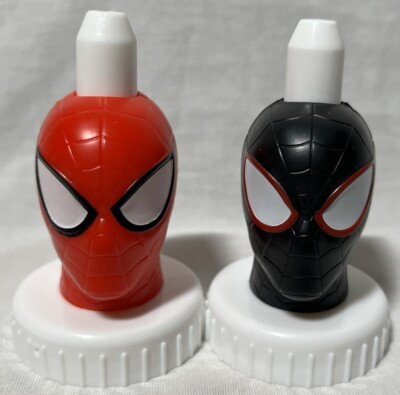 Good 2 Grow Bottle Toppers Marvel Spider Man Red And Black Set of 2