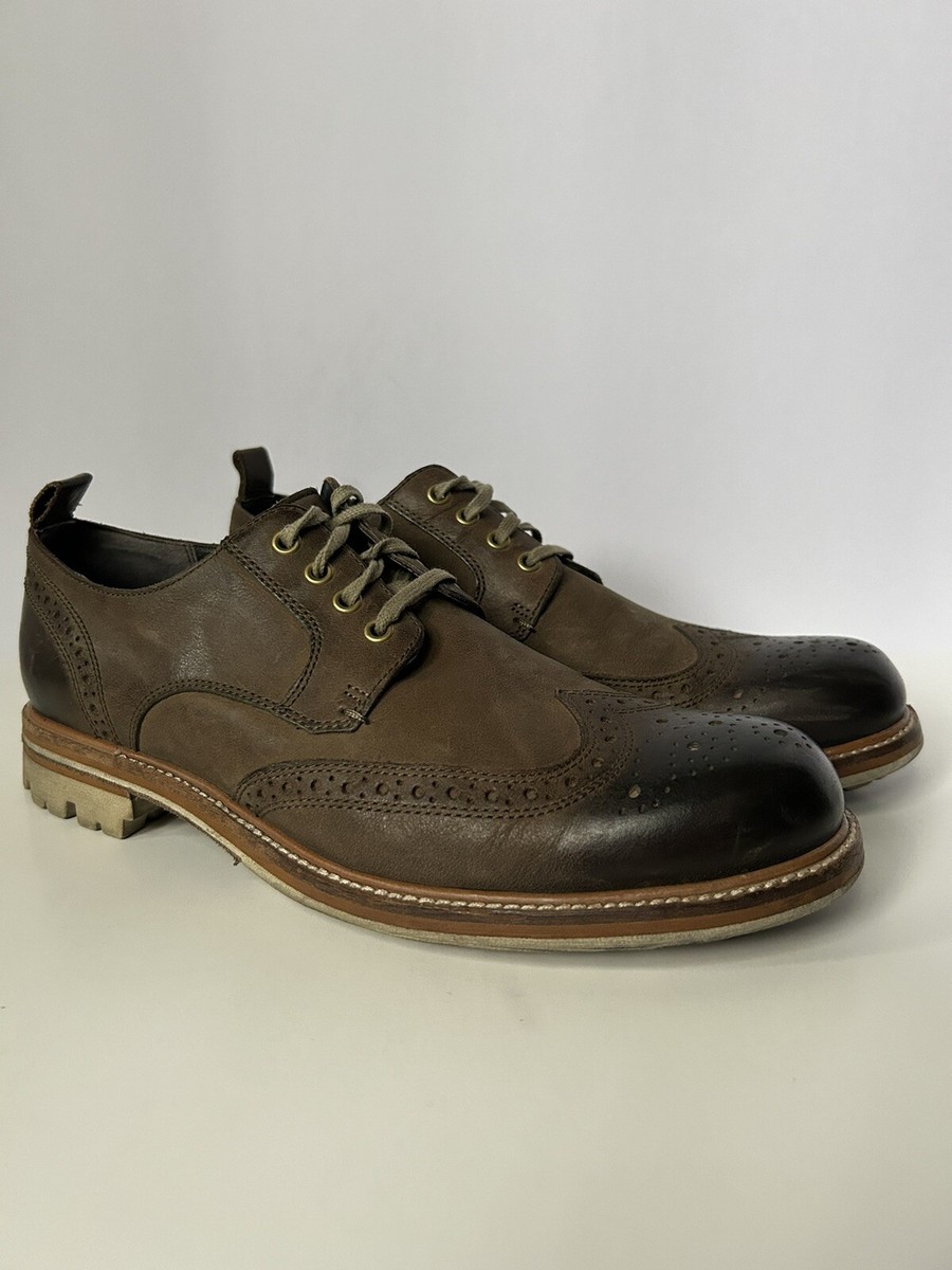 John Varvatos Townsend Brown Leather Wingtip Casual Dress  display picture 1