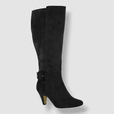 Bella Vita Women's Black Troy II Wide Calf Tall Dress Boots Shoe Size 10