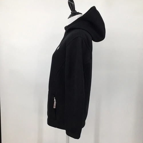 Spyder Hoodie Jacket Kids XL Black Ribbed Knit Raider Fleece Zip Up Hooded - Picture 4 of 16