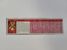 G1 Transformer INFO Strip from Box Rodimus Prime Tech Spec Used