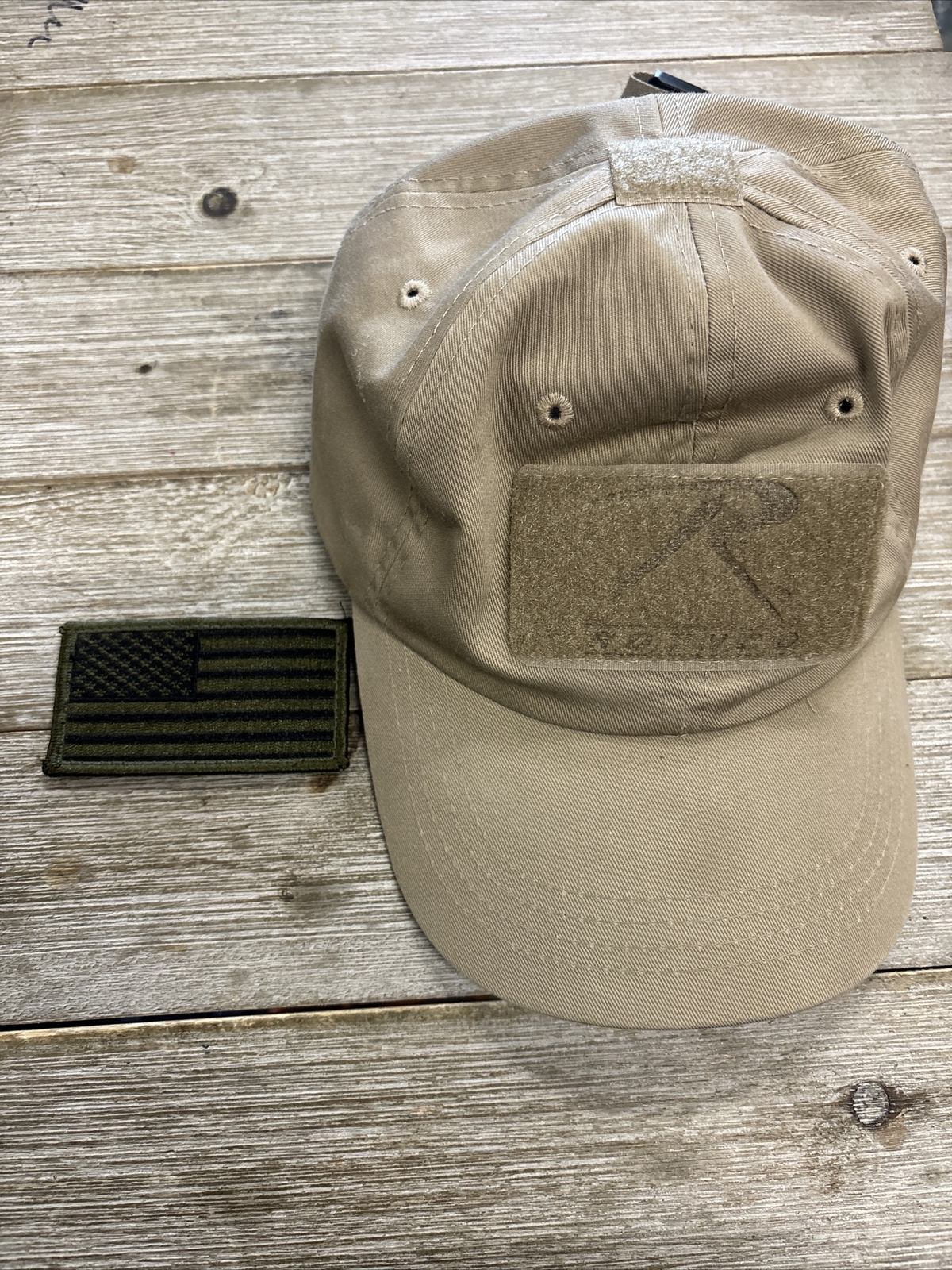 Tan Rothco Adjustable Hook and Loop Baseball Hat … - image 3