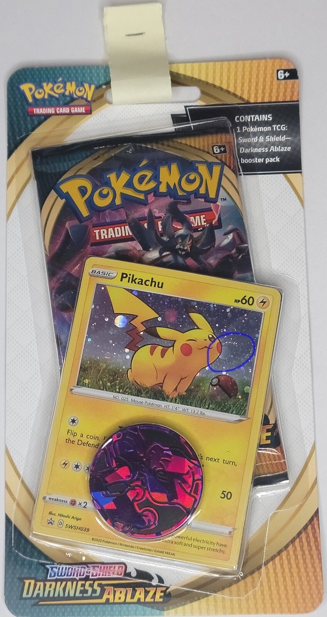 Pokemon TCG Pikachu SWIRL? SWSH039 Holo black promo SEALED