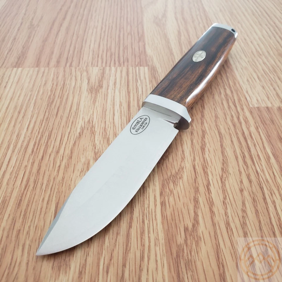 Cuchillo fijo Fallkniven Embla hoja de acero cobalto satinado mango de madera de hierro negro Foto 2 de 4