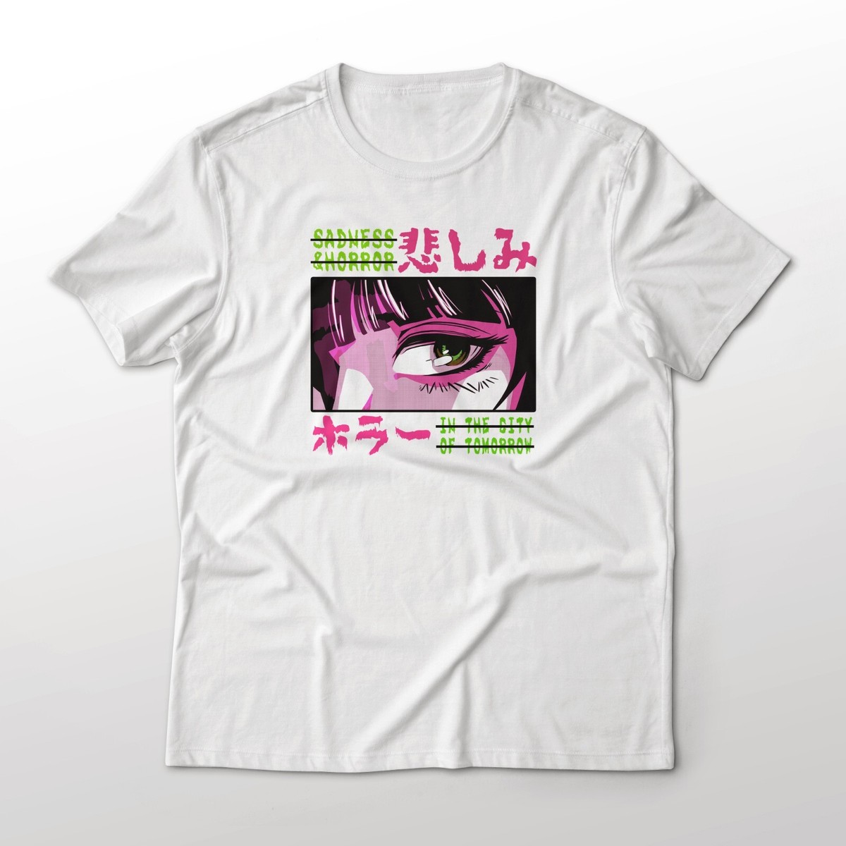 Horror Anime Girl Aesthetic Graphic T-Shirt Unisex Lightweight