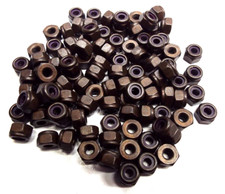 x100 10-24 NYLOCK STAINLESS STEEL HEX LOCK NUT NYLON INSERT 75NM04BLACK OXIDE