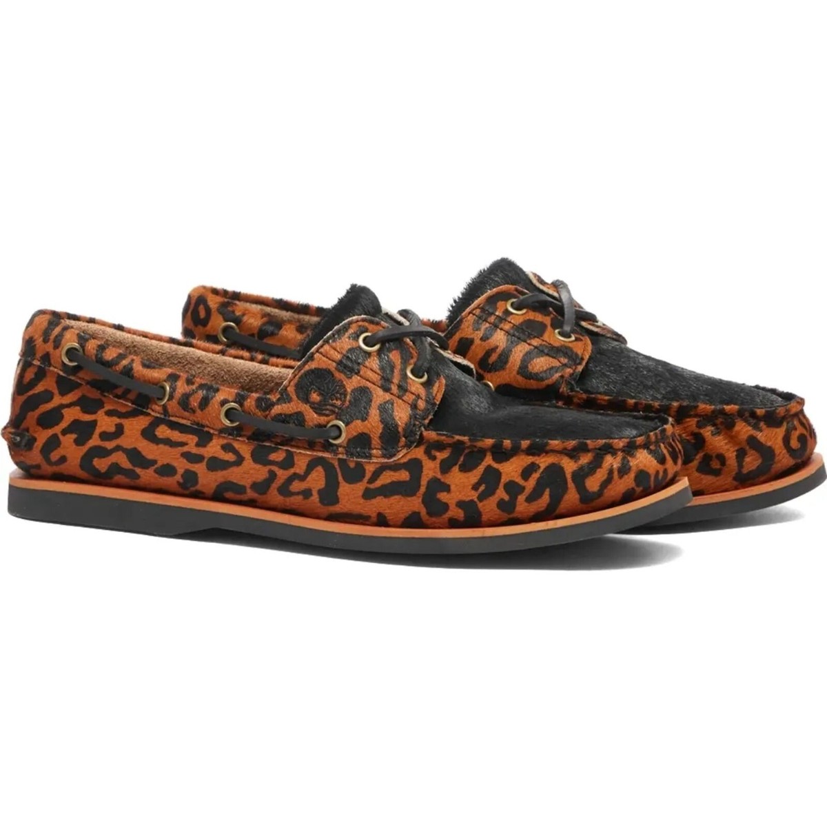 靴 WACKO MARIA Timberland 28cm Timberland x Wacko Maria Classic Boat Shoes Leopard Leather UK 6.5