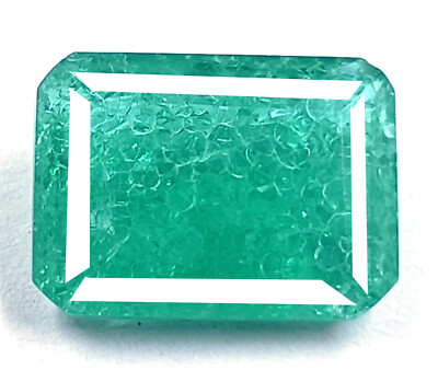 100% Natural Green Emerald 8.05 Ct EGL Certified Emerald Cut Loose Gemstone MKT