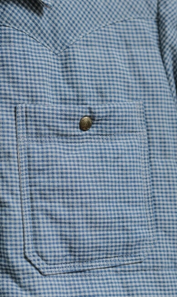 Visvim Kerchief Down Jacket (Indigo Check) White 2014 100% Authentic Size 2  Med