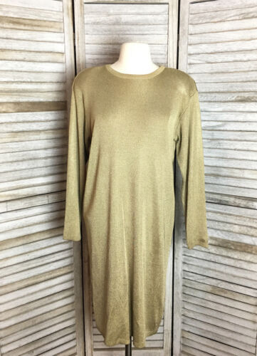 Liz Claiborne Vintage 1980’s Dress Sz M Petite Go… - image 1