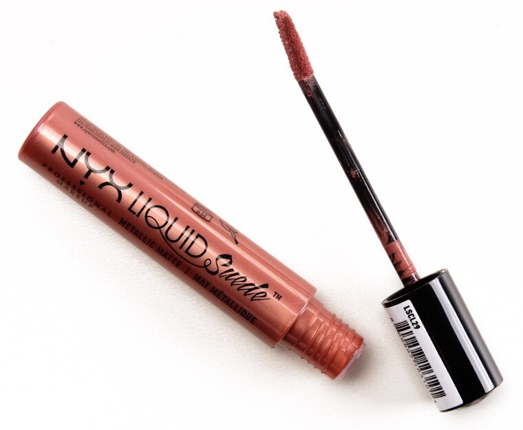 NYX Liquid Suede Metallic Matte Lipstick LSCL29 Mauve Mist Brown Red