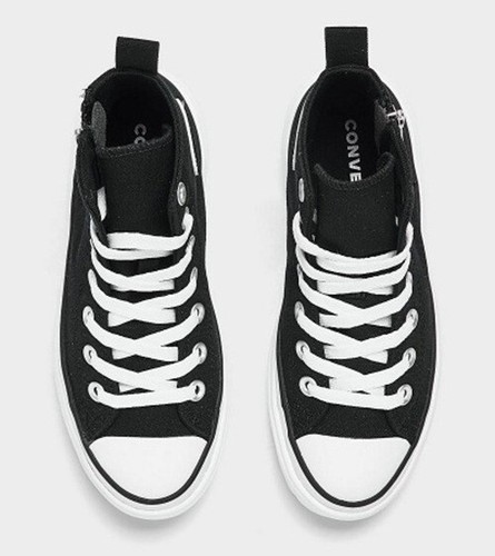 CONVERSE CHUCK TAYLOR ALL STAR LUGGED LIFT HI TOP SNEAKER Black White A03011C - Picture 2 of 6