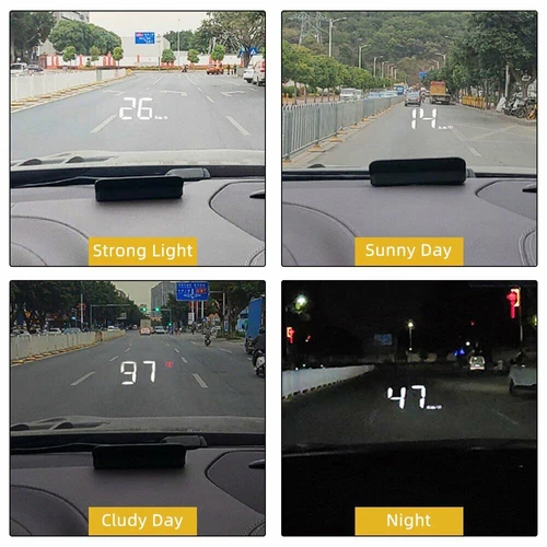 Universal OBD2 HUD Head-up LED GPS Speedometer Digital Display Car Speed Warning - Picture 8 of 13