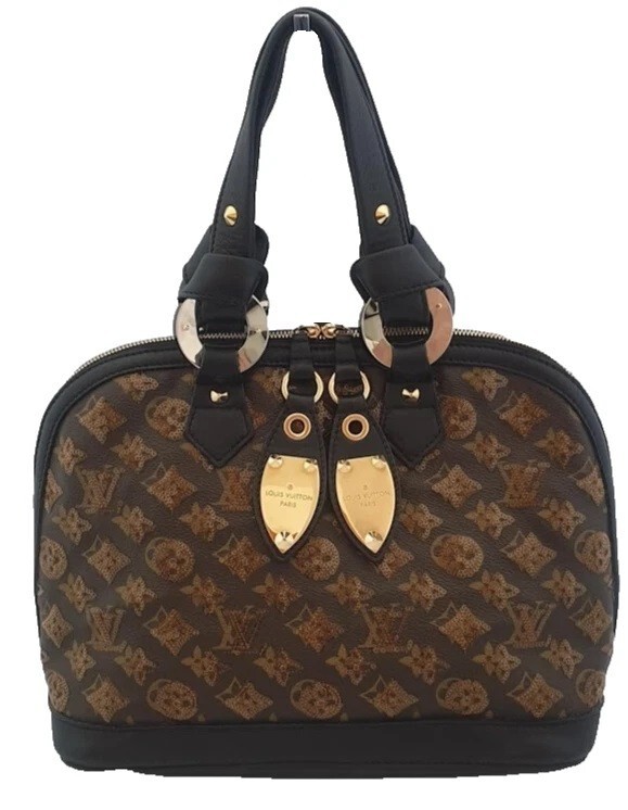 Louis Vuitton Limited Edition Brown Sequin-embellished Alma Eclipse Handbag