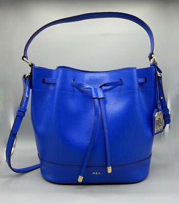Lauren Ralph Lauren Electric Blue LARGE ANDIE Leather Lauren Ralph Lauren Electric Blue LARGE ANDIE Leather