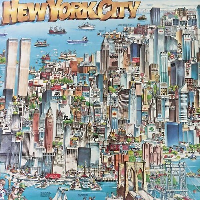 NEW YORK CITY jigsaw puzzle - CARTOON CHARACTER CARICATURE - 1988