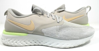 Nike Women's Odyssey React Flyknit Running Shoes Grey/Green Size 12