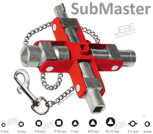 Clé en croix SuBMaster CIMCO 112992 multifonction en zinc
