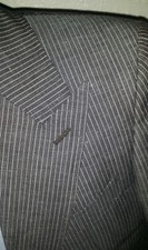SuitSupply Black White 40L Wool Linen Sport Coat Jacket Blazer Peak Lapel