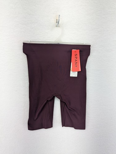 SPANX ThinStincts Mid Thigh Slimmer Firm Control Fine Wine Shorts NEW Womens XS