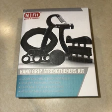 N1Fit Grip Strength Trainer Kit - 5 Pack Forearm Wrist Finger Grip Strengthener