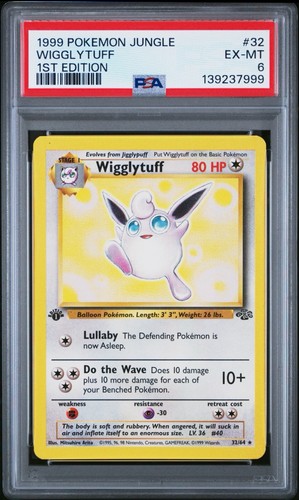Wigglytuff (1st Edition) graded PSA 6 for sale on eBay