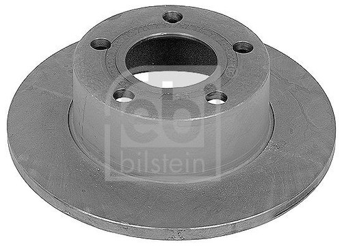 2x Febi Disco de freno trasero sólido para Audi 100 200 Quattro
